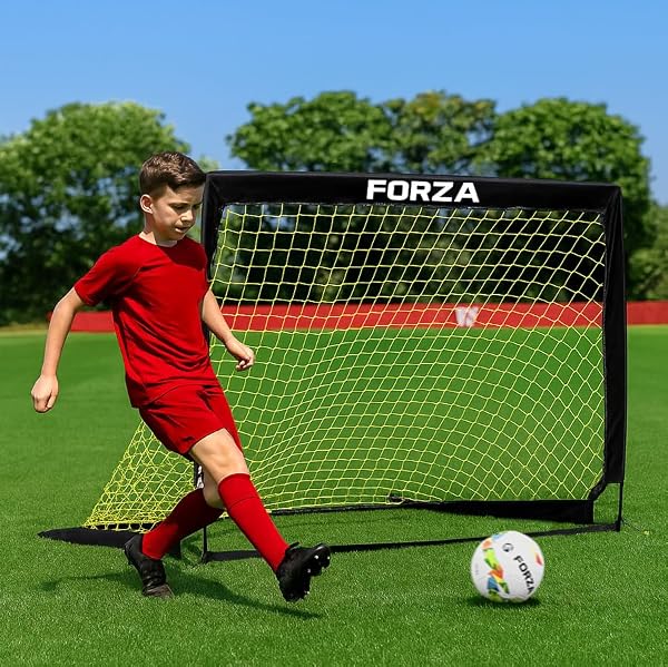FORZA Flash Square Pop-Up bramka do piłki nożnej [1,2 x 0,9 m] – pojedynczy lub para słupków bramkowych dla dzieci (para)