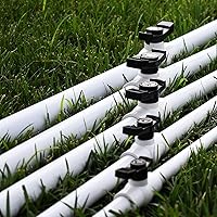 Vista 7 de Válvula de bola de PVC de 1 pulgada (paquete de 2), válvula de bola de cierre roscada (NPT) con mango fácil de girar y excelente, clasificado a 150