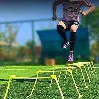Vista 7 de YXXSDP Estragos de agilidad de velocidad ligera para entrenamiento, juego de obstáculos de entrenamiento de obstáculos ajustable portátil