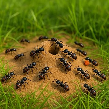 30 Pcs Plastic Ants, 1.6 Black Fake Ants