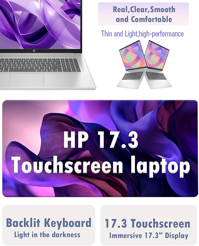 HP Laptop 17 Pulgadas, AMD Ryzen 5, 16GB RAM, 512GB SSD, Windows 11 Pro miniatura 7