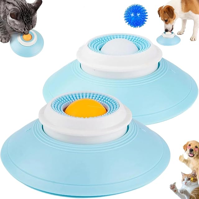 Lick Sphere for Dogs, Interactive Canine Non Slip Anxiety Bowl with Ball