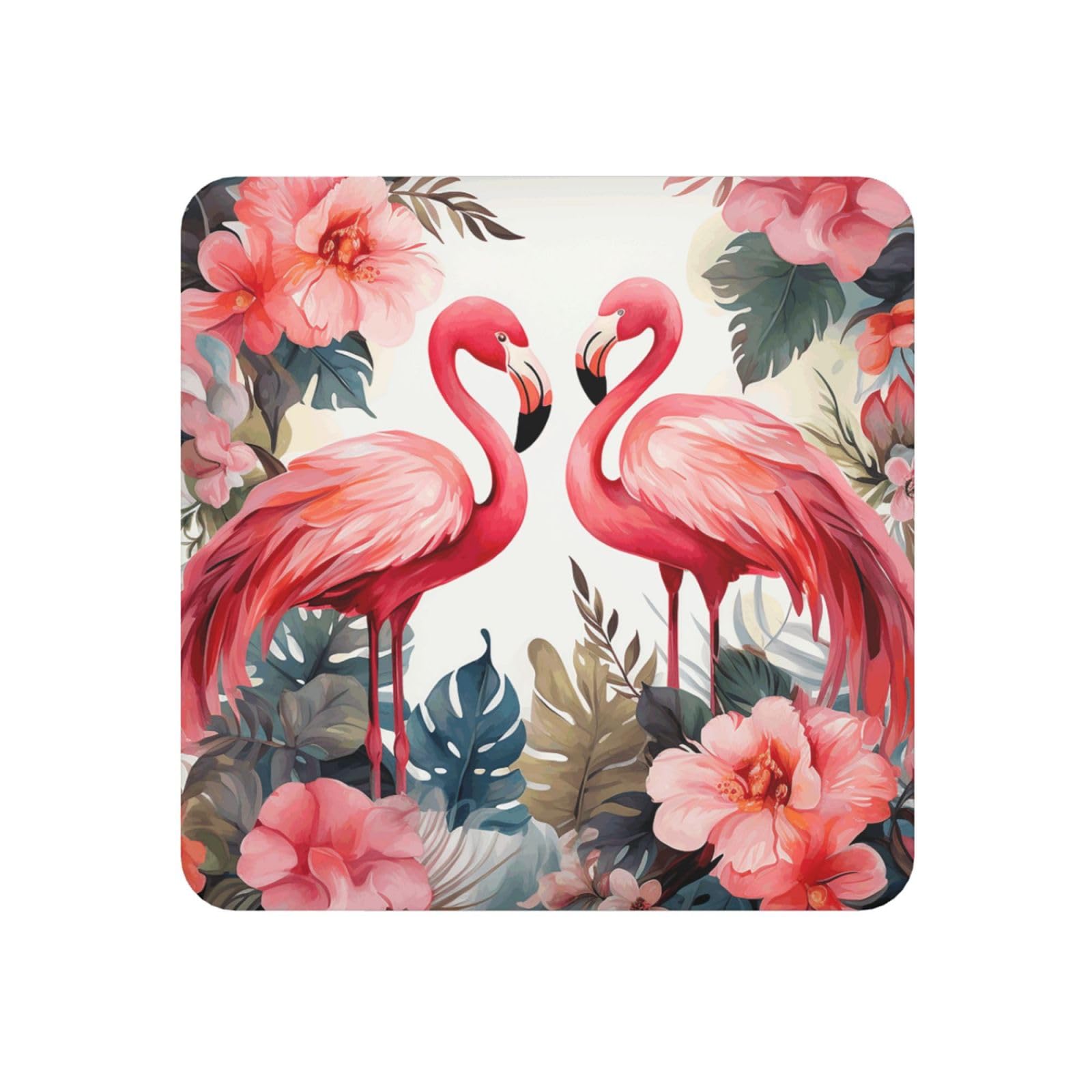 Floral with Flamingo Fridge Magnets Cute Strong Refrigerator Magnets Fun Magnet for Locker Office Whiteboard Decor, Door Magnets Decorative Magnetic Stickers for Home Decor