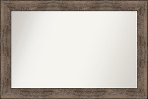 Amanti Art Espejo personalizado, espejo de baño de madera dura, espejo de pared o espejo de tocador de baño sobre el fregadero (24.75 x 36.75