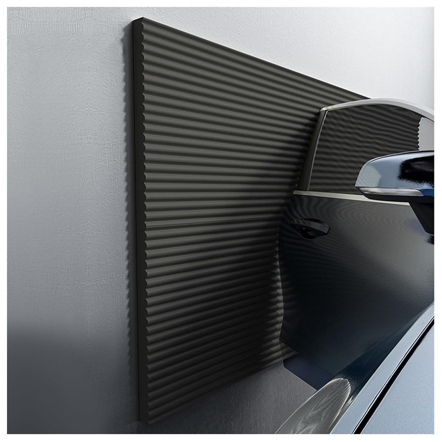 YIHANWUU Garage Wall Protectfoam Stripes - Car Bumper Protector, Self-Adhesive Wall Padding for Edge Protection and Preventing Vehicle Damage/Black/200 * 20Cm
