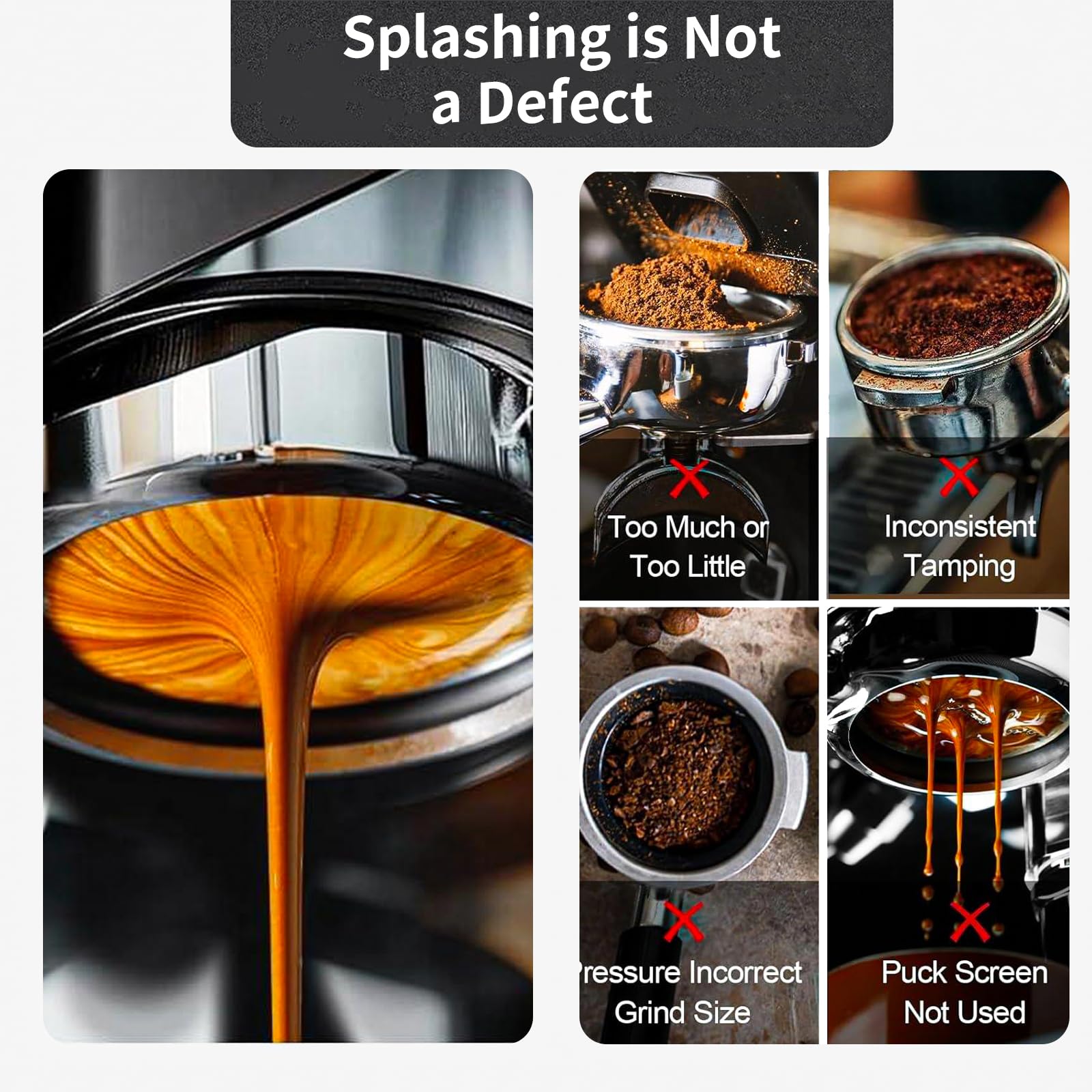 Portafiltro 51 Mm Per Macchina Caffè CASABREWS 3700/CM5418 – Doppio Beccuccio In Acciaio Inox Con Manico In Palissandro
