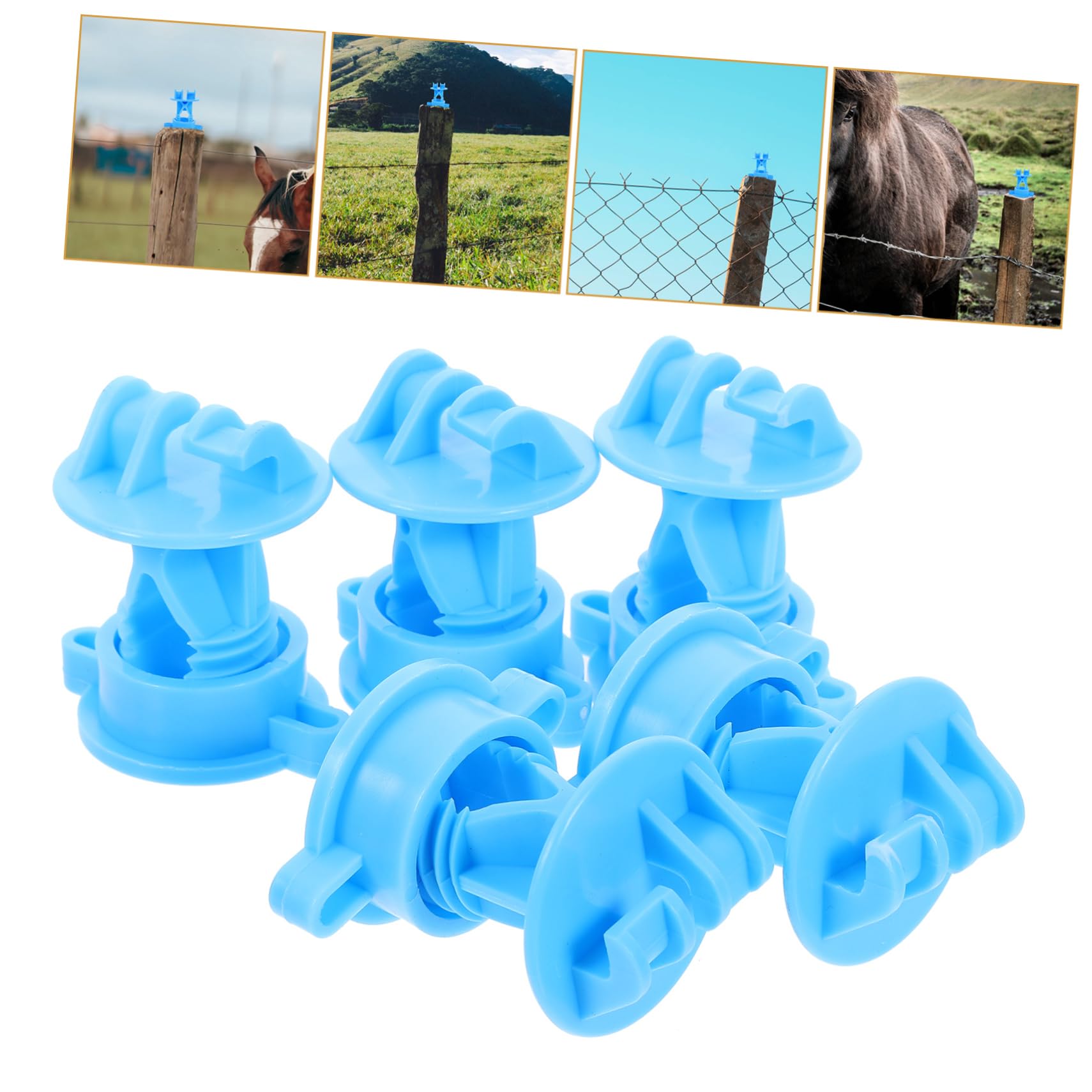 Isolatori per Filo Recinzione Elettrica 50 Pezzi Accessori per Sistemi a Griglia per Recinzioni Bestiame Resistenti Materiali Isolanti in Pp per Uso Agricolo Esterno