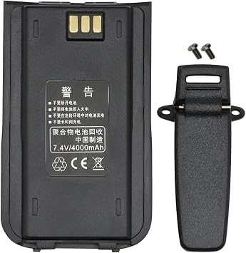 بطارية MD380 مع شحن USB C بسعة 4000 مللي أمبير [إصدار جديد 2026] لبطارية TYT Tytera Retevis RT3 RT3S MD-UV380 MD-380U MD-380V MD-380GPS MD-446 ومشبك الحزام 1