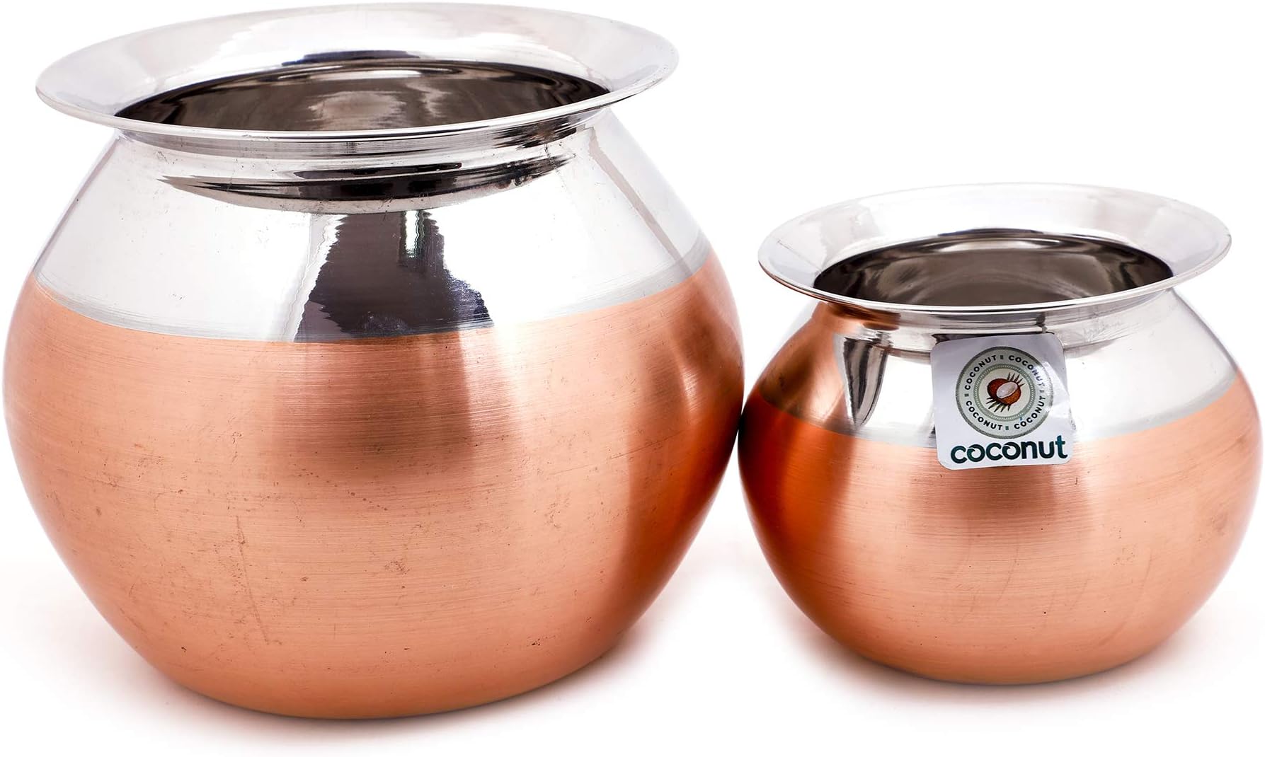 Buy Coconut Stainless Steel Copper Bottom Balloon/Cookware/Container ...