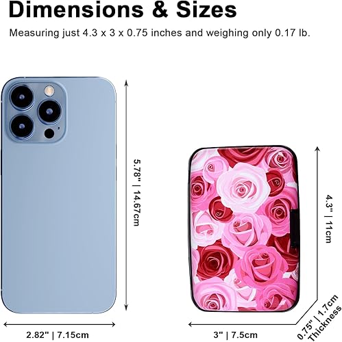 Miniatura 5 de Soporte para tarjetas de crédito, cartera de metal para tarjetas de bloqueo RFID, mini funda rígida de aluminio delgada para tarjetas de negocios