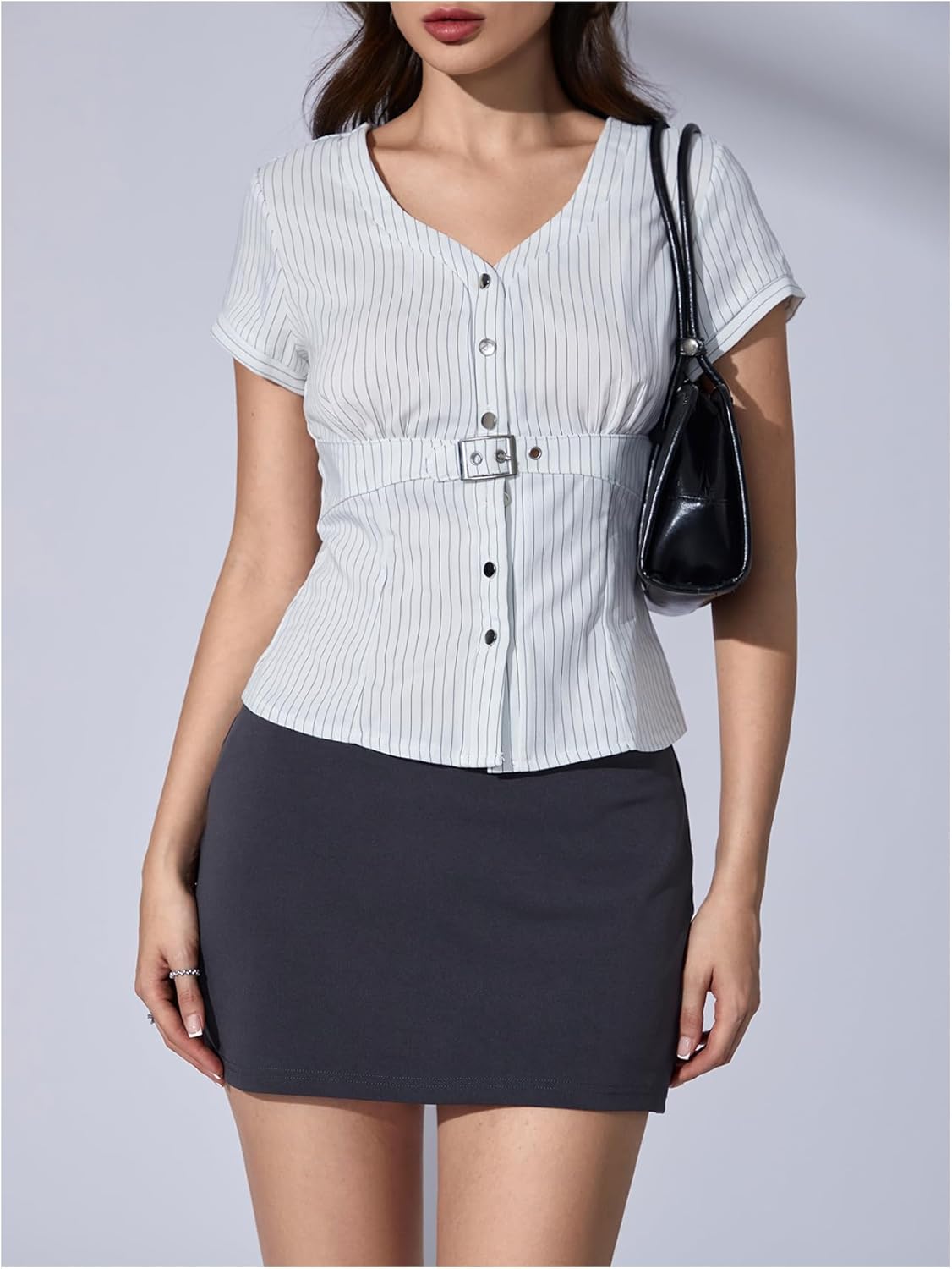 MakeMeChic Women's Y2k Mini Skirt with Shorts Underneath Skort Mini Micro Short Skirts - Image 5