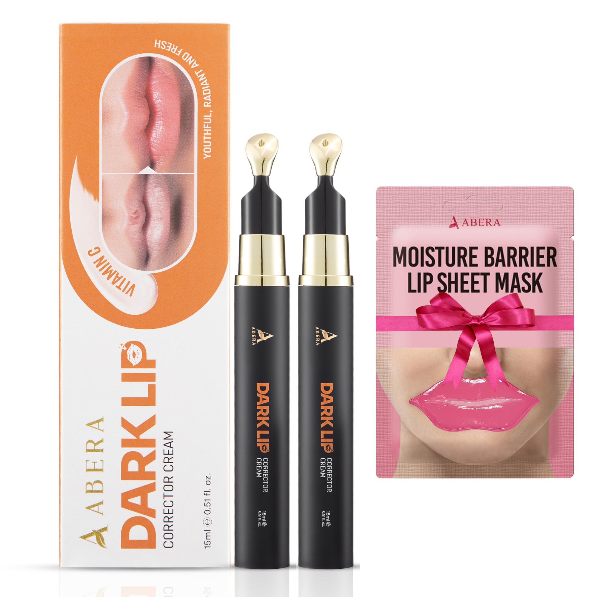 ABERA Fordyce Cream For Fordyce Spot, Fordyce Spot Remover For Men & Women, Lip Balm For Lightening & Brightening Dark Lips, Moisturizing Lip Plumper with Shea Butter (2 BOXES)