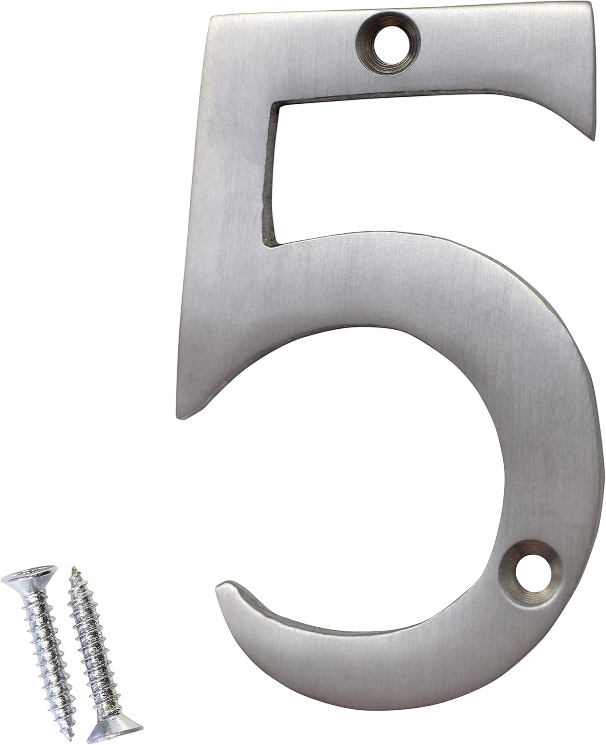 RCH Hardware NO-BR2270-75 Brass Number, 3 Inch, Brushed Chrome