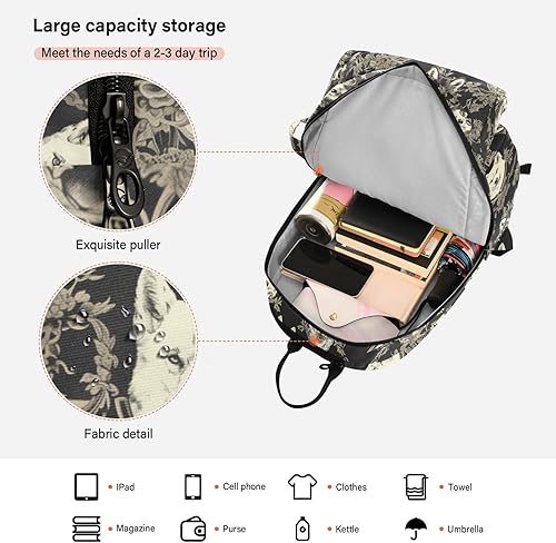 Miniatura 6 de Mochila de tenis de bádminton resistente al agua de dibujos animados lindo lobo negro tenis bádminton raqueta bolsa para mujeres hombres bolsa de