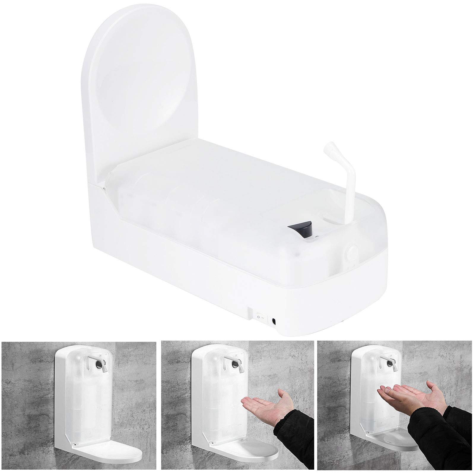 Ejoyous Dispensador de sin Contacto, Dispensador Automático de de Manos ABS de 33.8 FL Oz con Bandeja de Goteo con Sensor Infrarrojo, Montaje en Pared o Mesa para Hospital, Baño, Clínica, Oficina,