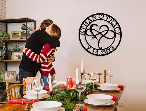 Miniatura 2 de Letreros de infinito personalizados, decoración de pared de infinito, detalles de decoración del hogar, letrero de corazón infinito, letrero de amor