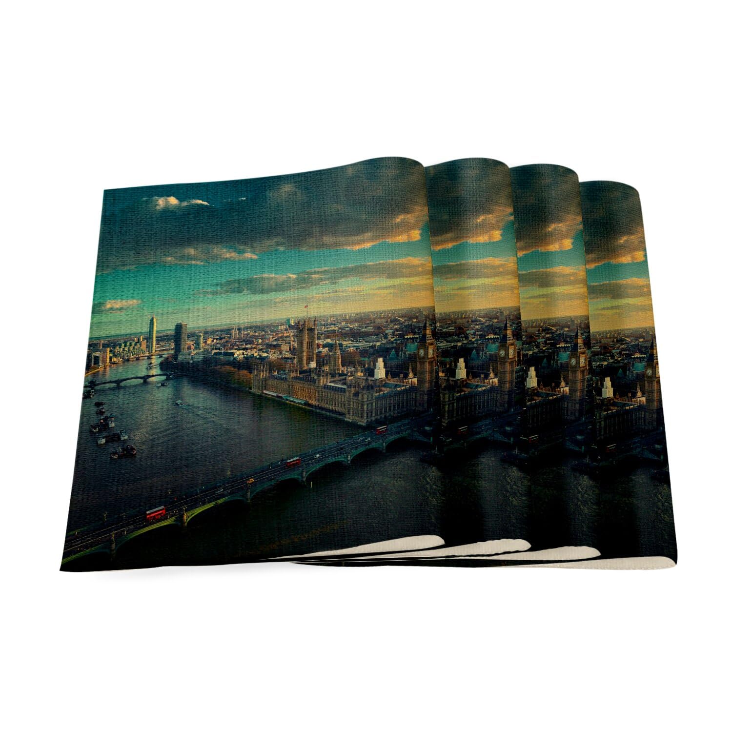 Sets de table en lin Big Ben pour une décoration de table anglaise chic