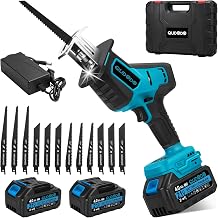 Reciprocating Saws, 3500RPM Brushless Motor Electric Saws , 2x4.0Ah Battery and Fast Charger Cordless sawsall, ToolFree Blade Change with LED Light, 12 Saws for Cutting Wood Metal