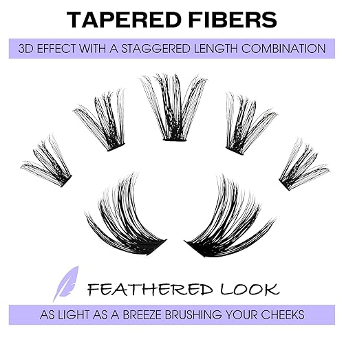 Miniatura 7 de Extensiones de pestañas prefabricadas con volumen, 1200 abanicos, 0.354-0.787 pulgadas, extensiones de pestañas mixtas 12D, rizado D, base