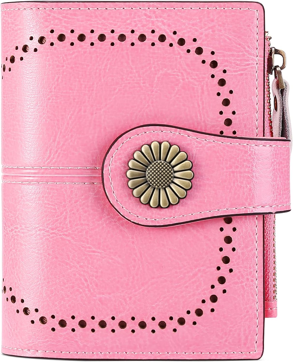 SENDEFN Small Womens Wallet Leather Bifold Card Holder RFID