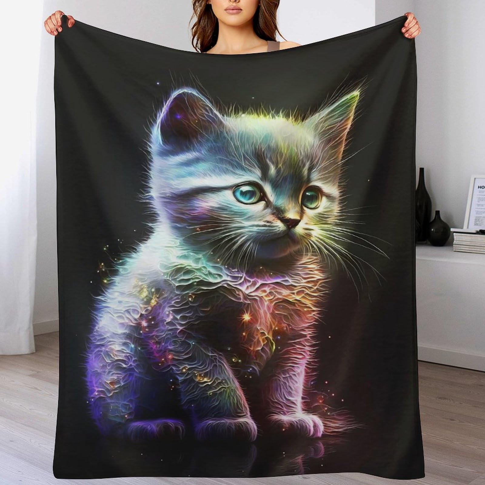 Couverture polaire douce chat : le plaid chaud indispensable pour lit