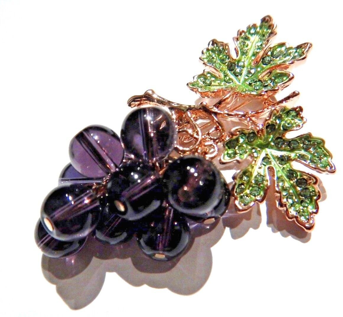 Broche En Métal Doré En Forme De Grappe De Raisin Avec Perles, Occasion