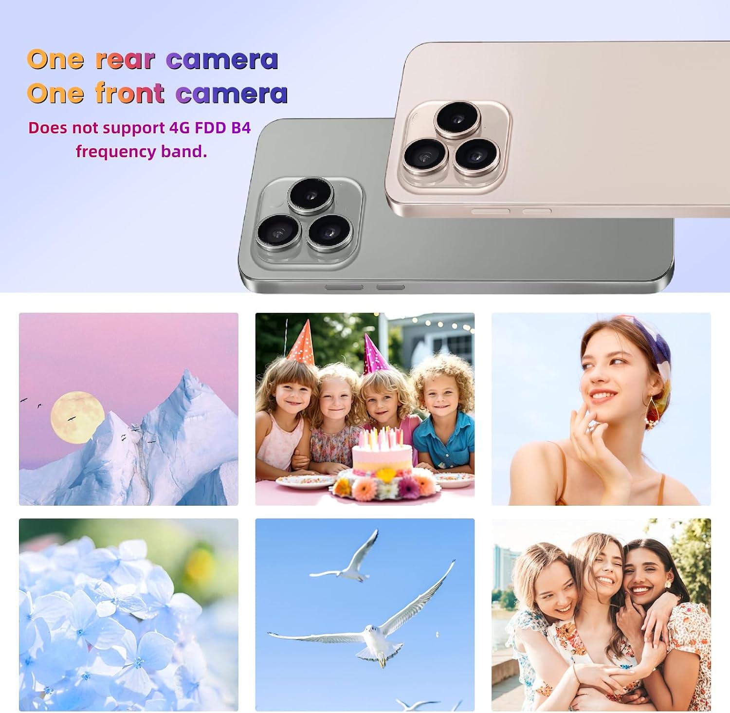 Unlock Phone, 4G Network Android Phone, 5.0-inch Screen, 2GB RAM+16GB ROM/TF 128GB, Dual SIM Cards, Dual Cameras, Suitable for Novice Users (Grey)