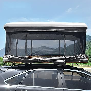 Outdoor Hard Shell Roof Tent for Offroad Camping 2-3 Person Pop Up Vehicle SUV Trucks Overland with Ladder, Hard Shell Roof Tent for Cars Trucks SUVs Camping Travel Mobile, Style6