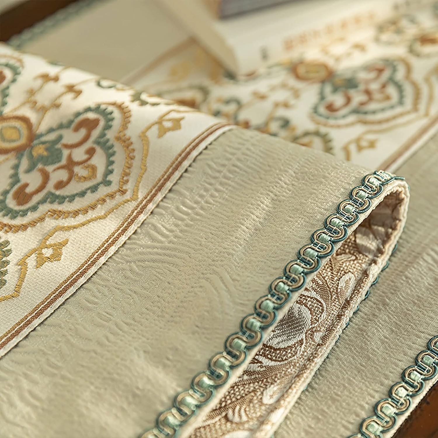 刺繍 織物 テーブルセンター 和風 西陣織 正月 テーブルランナー