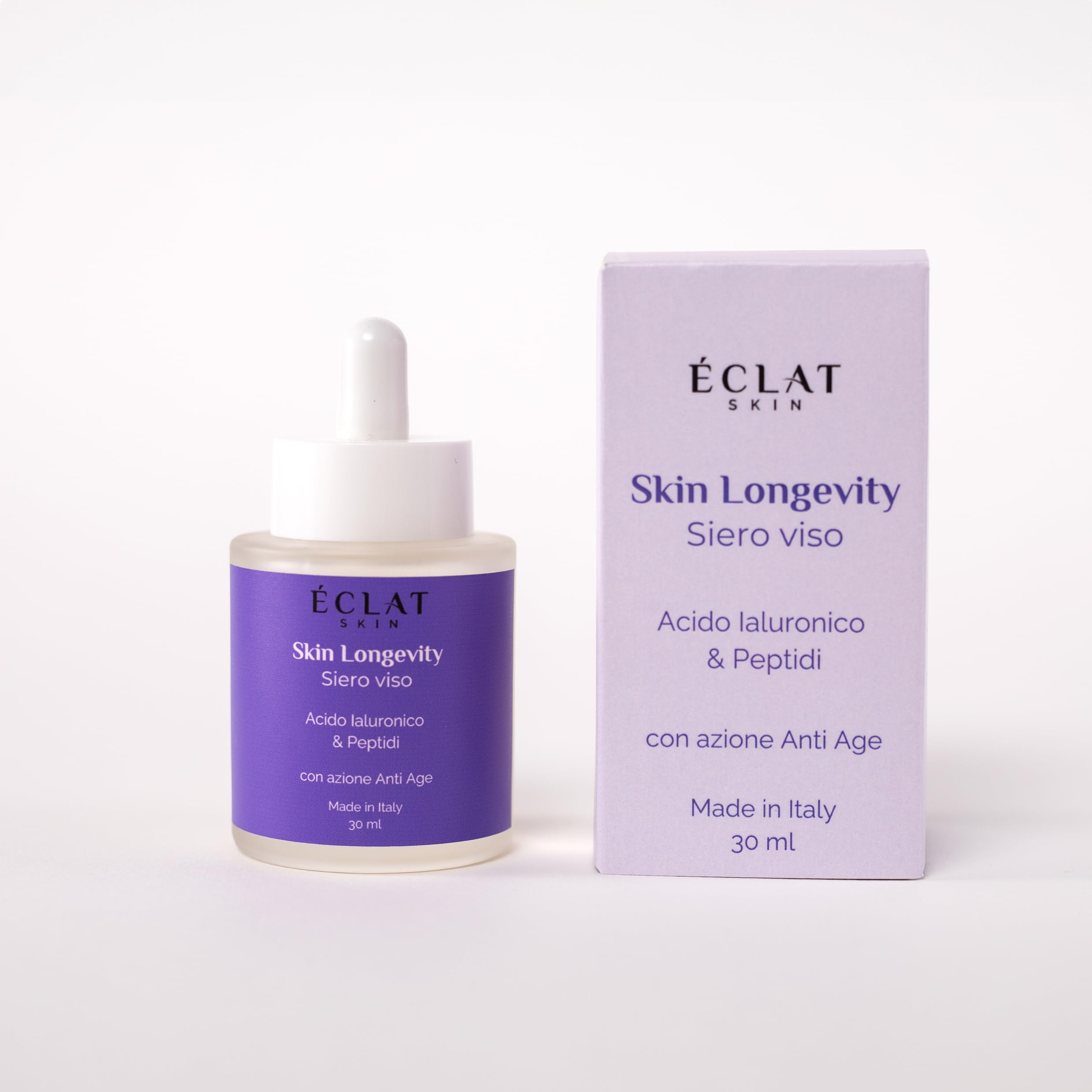 Siero Viso Antiage, Azione rimpolpante e antirughe, Effetto Filler, con Acido Ialuronico, Peptidi, Estratti Naturali, Ideale per Tutti i Tipi di Pelle, 30ML