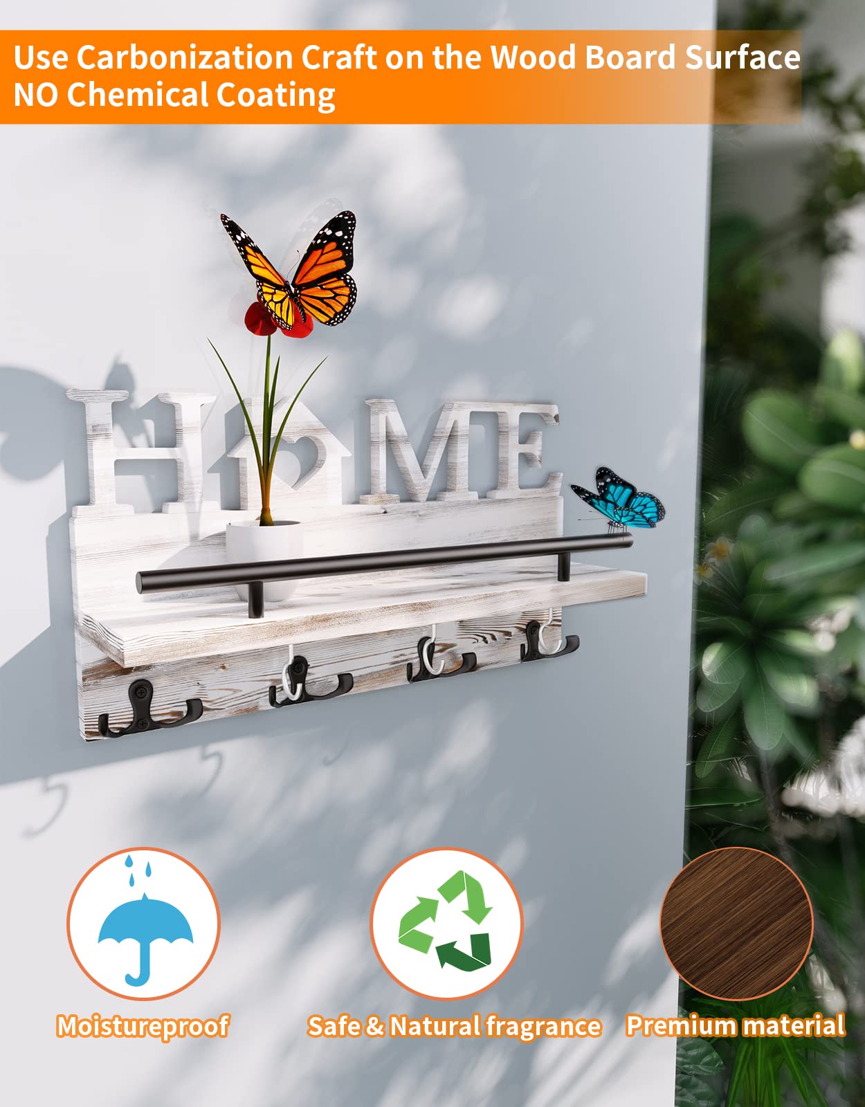SWTYMIKI Key Holder for Wall with Home Decoration, Key Hooks