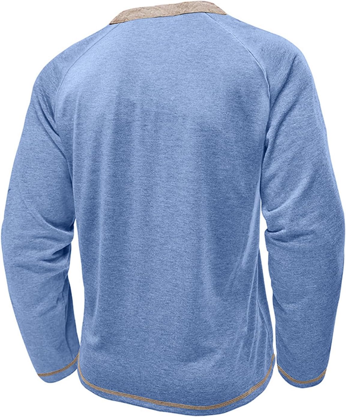 Angbater Mens Long Sleeve Henley T Shirts Casual Lightweight Basic Button Tee Shirts with Pocket - Image 6