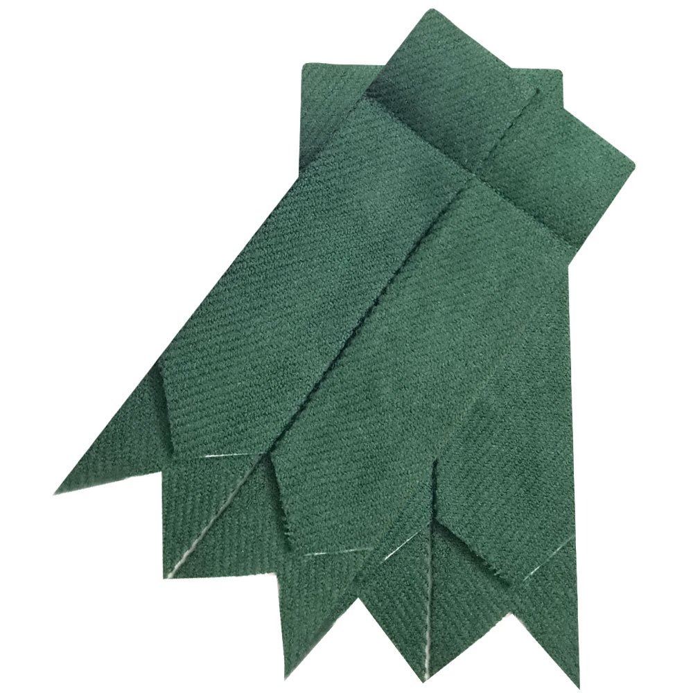 Hw Men's Plain Green Plain Black, Hunting Stewart, Gordon And Many More Scottish Kilt Sock Flashes Various Tartans (Plain Green)