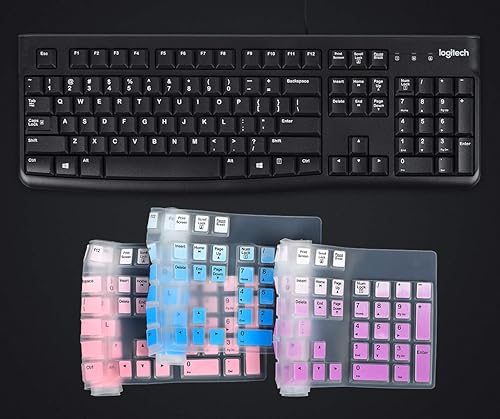 Miniatura 6 de Funda de teclado para teclado Logitech K120 y MK120 con cable, accesorios de teclado con cable Logitech K120, protector de piel de teclado ultra