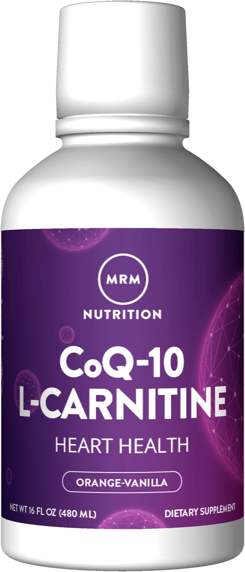 MRM Nutrition CoQ-10 L-Carnitine Liquid - for Women & Men - 32 Servings | Orange-Vanilla Flavored Energy and Antioxidant Formula, Naturally Derived CoQ10 and L-Carnitine for Cellular and Heart Health