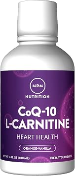 MRM Nutrition CoQ-10 L-Carnitine Liquid - for Women & Men - 32 Servings | Orange-Vanilla Flavored Energy and Antioxidant Formula, Naturally Derived CoQ10 and L-Carnitine for Cellular and Heart Health