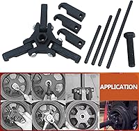 Vista 7 de Kit extractor de polea de amortiguador de equilibrador armónico compatible con Ford, GM, Chrysler, Cadillac, Chevy Trucks, Mitsubishi, con extractor