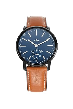 titan connected blue dial smart watch