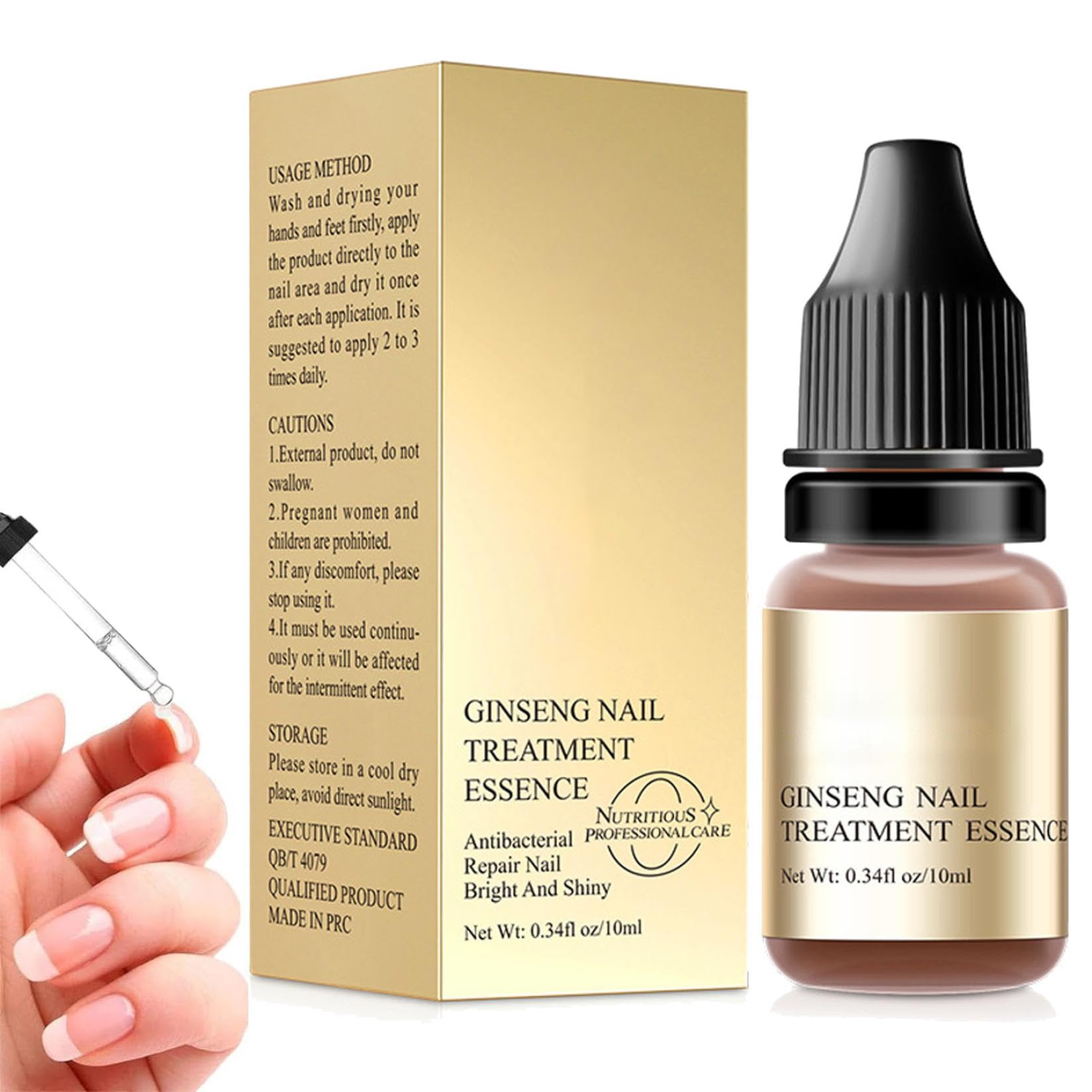 Ginseng Nail Treatment Essence, Toenail Treatment Extra Strength Serum, Nail Essence Liquid Nail & Foot Whitening Toe Nail, Nail Treatments Essential Oil, Toe Nail Renew Treatment Extra Strength (1PC)