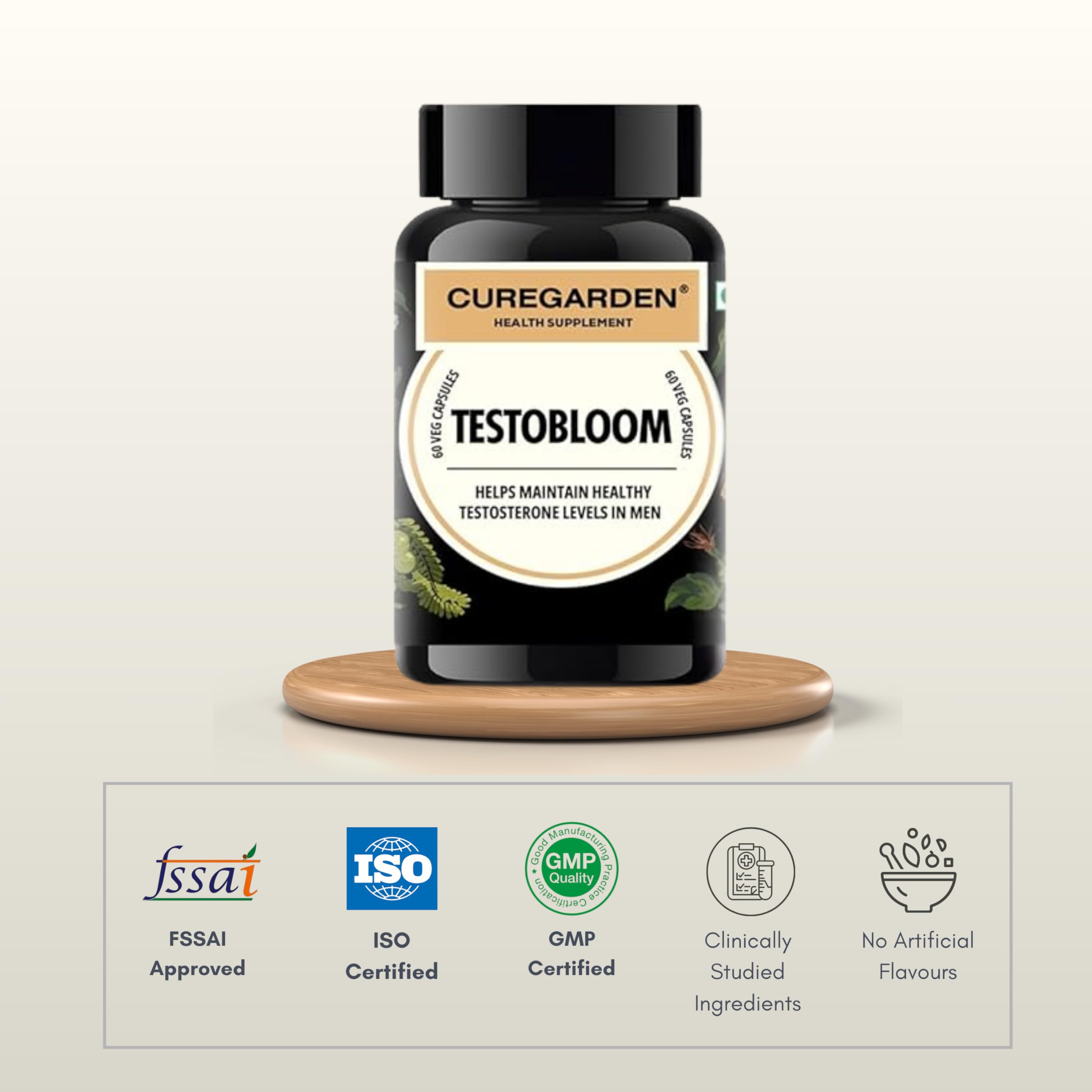 Curegarden Testobloom 500mg Testosterone Support Capsules, 60 Veg Caps — Amazon image 5