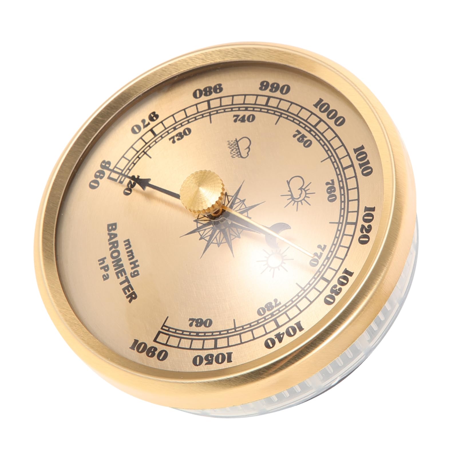 BESPORTBLE Barómetro Analógico Ajustable Con Esfera De Diseño De Punteros Medidor Presión Aire Doméstico Portátil Indicador Lluvia y Sol Para Uso Hogar y Exterior Herramienta Compact