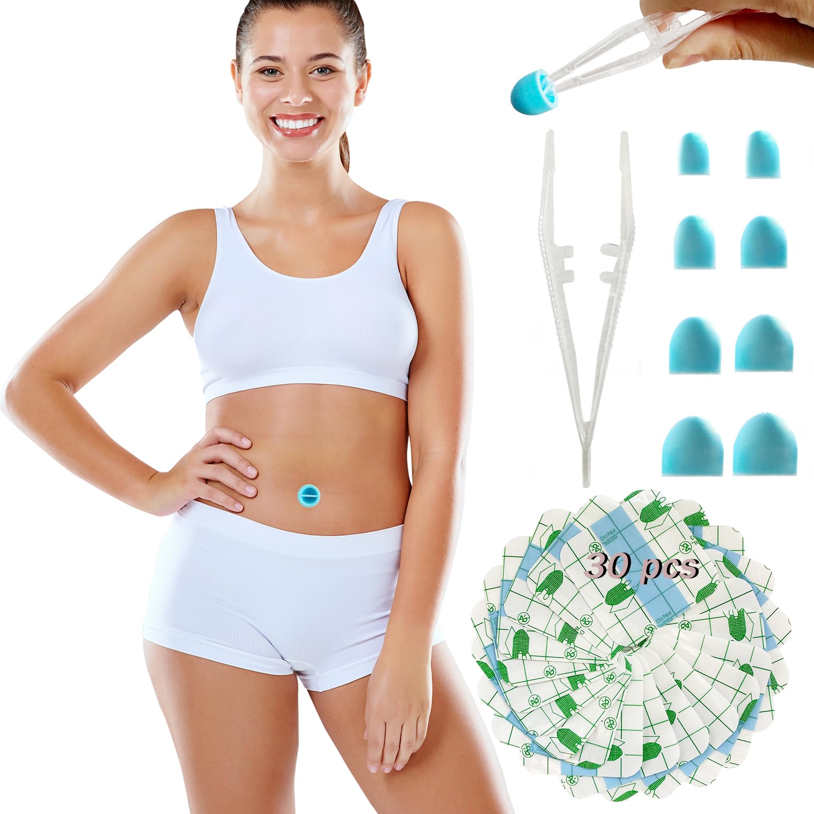 Patented Belly Button Plug Post Tummy Tuck &amp; Liposuction Recovery Shaper, Soft and Comfortable Belly Button Retainer