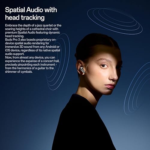 Miniatura 7 de OnePlus Buds Pro 3, auriculares inalámbricos Bluetooth, auriculares con cancelación de ruido, graves profundos, sonido inmersivo, hasta 44 horas de