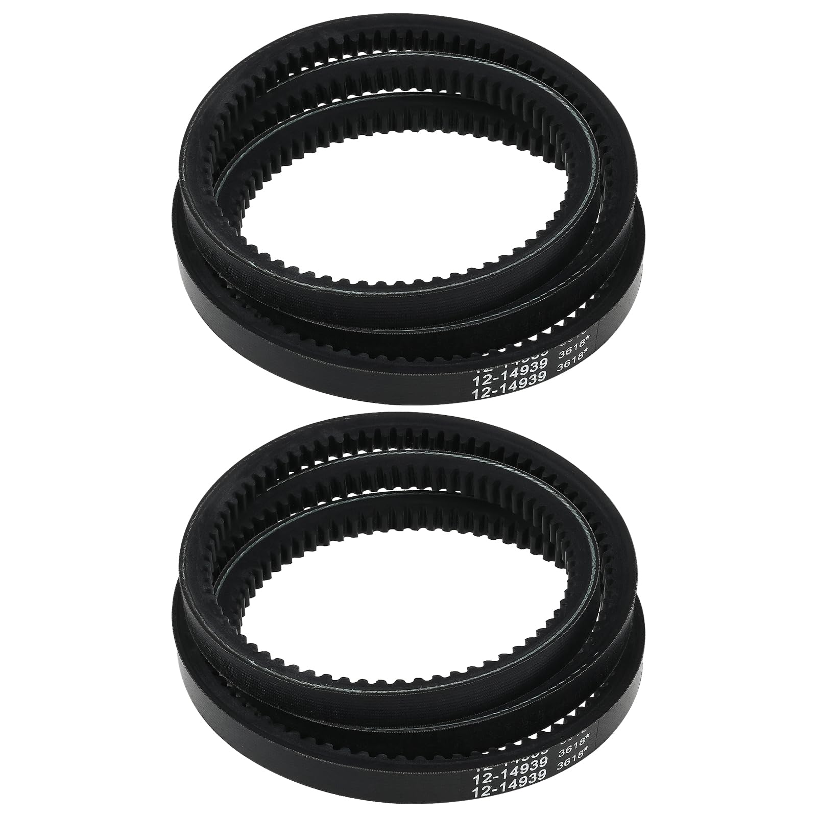 ECSiNG 2Pcs Pump Drive Belt Lawn Mower Drive Belts 603907 607400 Compatible with Hustler Raptor Compatible with Raptor Limited 50.75x0.5X 0.04 Inch Black
