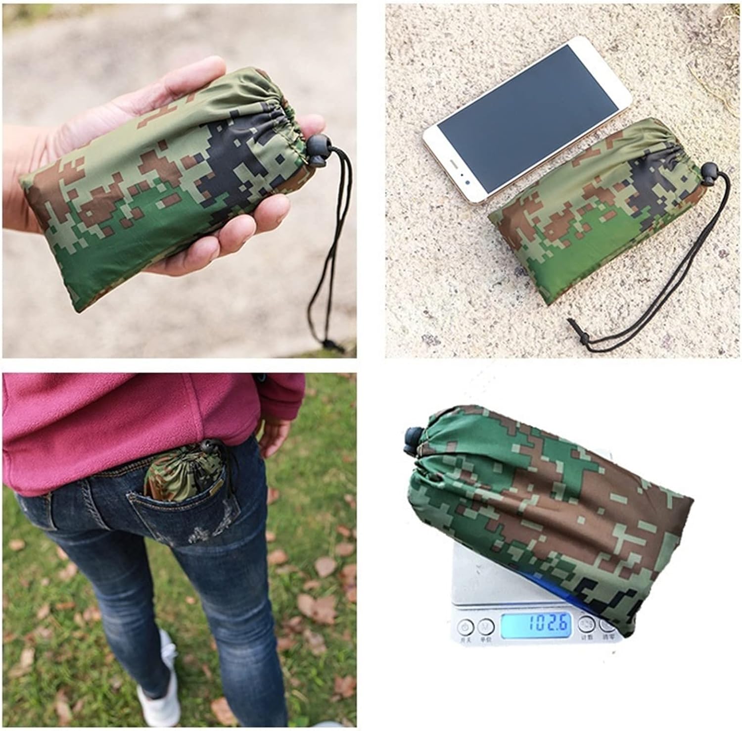 Beach Blankets Waterproof Tarps Picnic Blanket Mat Camping Moisture Barrier Outdoor Tent Tarp Footprint Ground Sheet Mat with Carry Bag