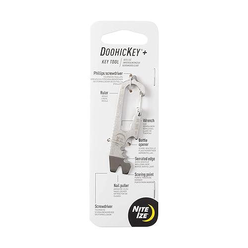Nite IZE KMTSE-11-R3 DoohicKey Keychain Multi Tool, 1 Count (Pack of 1), Stainless Steel