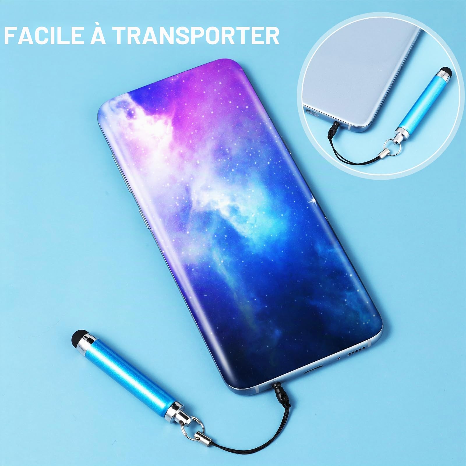 Lot de 10 mini stylets de haute précision pour écrans tactiles pour tous les smartphones, téléphones portables, tablettes et appareils à écran tactile universels