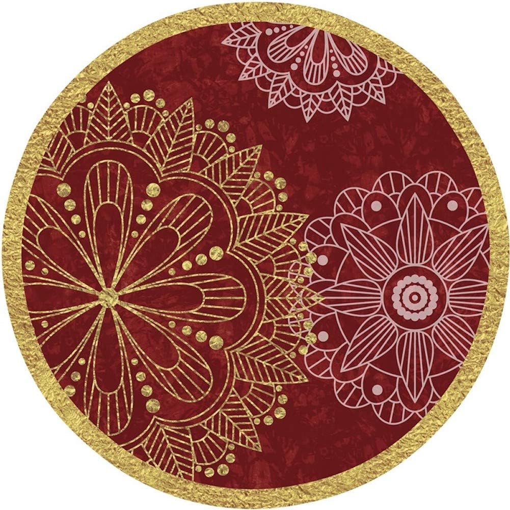 Merritt - Melamine Appetizer Plate - Scarlet & Gold - Set of 4-6"