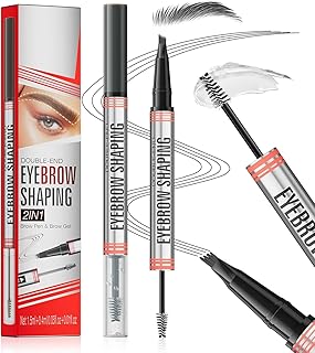 Bolígrafo de cejas Microblading 2 en 1 con pu...