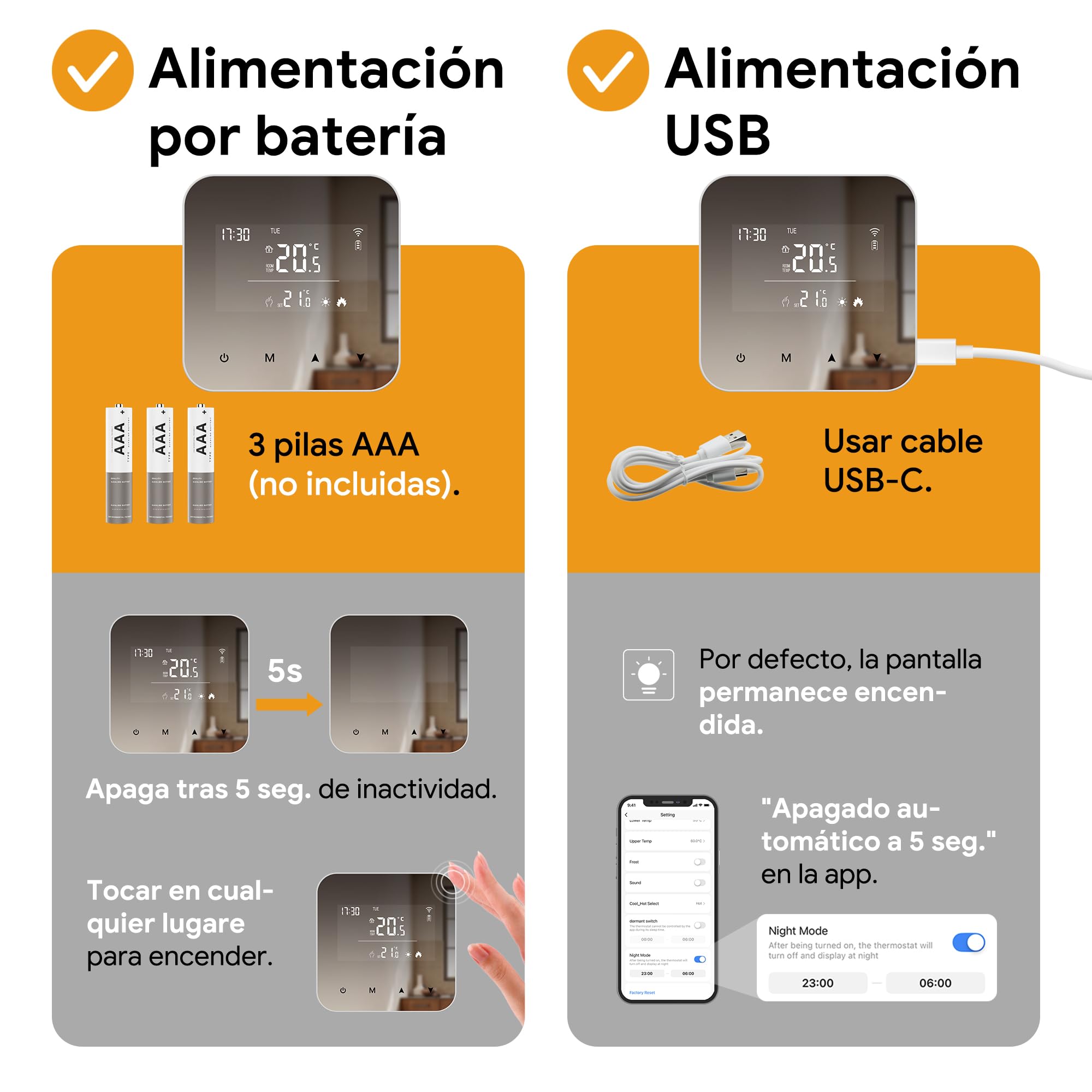 Termostato Calefaccion WiFi 2 Hilos,Termostato Caldera con batería,Termostatos programable Diariamente,Compatible con Google Assistant y Alexa,Controlable a Distancia a través de Tuya Smart